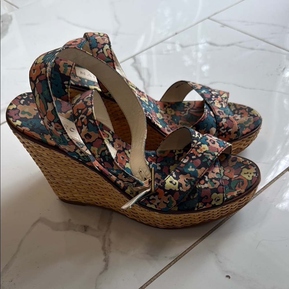 Marc Jacobs Floral Wedge Sandals